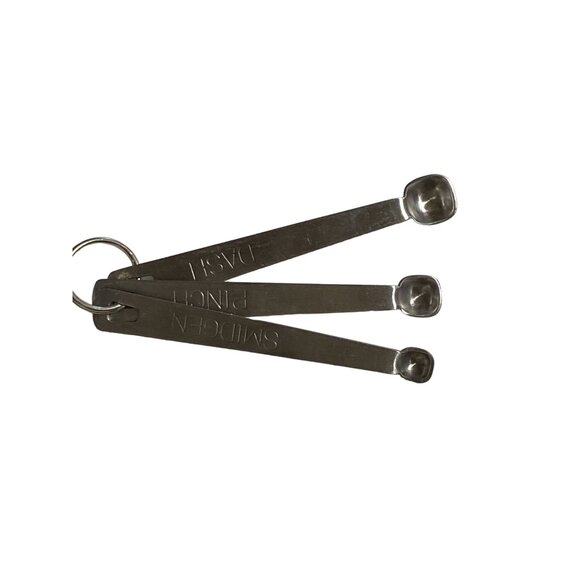 Measuring Spoons Smidgen Dash Pinch Used Stainless Steel - Picture 5 of 8